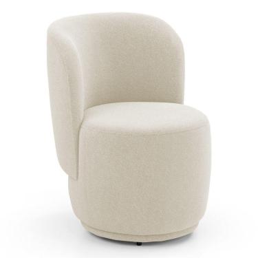 Imagem de Poltrona Orgânica Decorativa Living Molly Bouclê Bege - Abmaza