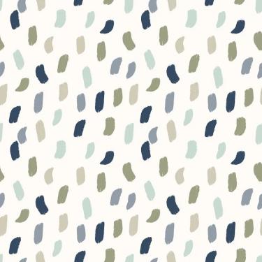 Imagem de Papel de Parede Revoada Mini Pinceladas azul, menta e cinza 4415