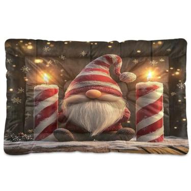 Imagem de SEHANY Cama de Natal para cães e gatos com fundo antiderrapante, cama de canil, colchão macio para animais de estimação, lavável, para cães pequenos, médios e grandes, gatos, 91 x 61 cm