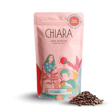 Imagem de Café Especial Chiara Flor em Grãos 250g Nota 85, Café Brasileiro do Espírito Santo, Notas Florais, Caramelo e Mel, Café Premium de Montanha, Torra Média para Espresso, Coador e Prensa Francesa
