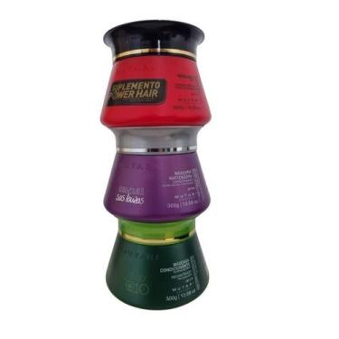 Imagem de Mutari kit suplemento power hair + sos louros matizadora + sos q10 300