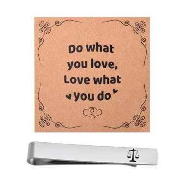 Imagem de Prendedores de gravata para advogado, advogado, paralegal, aniversário, Natal, para homens, casamentos, negócios, prendedores de gravata para advogados, professores, estudantes, prata, acessório de