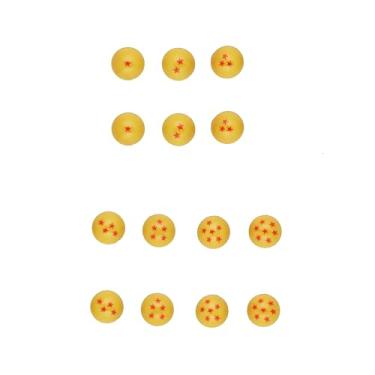 Imagem de Conjunto de 7 pares de brincos Dragon Ball Z com design de bola com estrelas anime