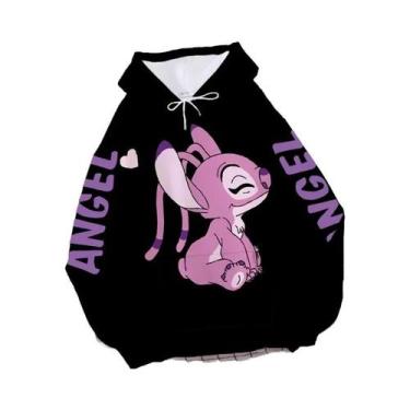 Imagem de Moletom Unissex Disney Stitch Angel Monster Com Capuz E Bolso Para Mul