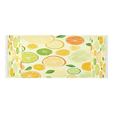 Imagem de Wassud Capas de lavadora e secadora com padrão de limão, protetor de lavadora com sacos de armazenamento, capa de geladeira à prova de poeira com bolsos para lavanderia doméstica, cozinha, 120 x 55 cm