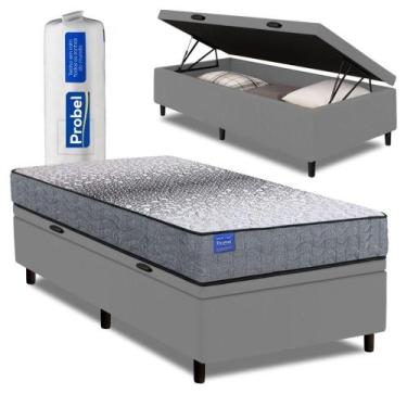Imagem de Cama Box Baú Solteiro Probel Molas Ensacadas 88x188x67 Day Springs A V