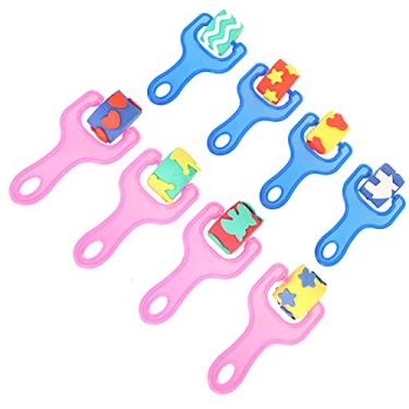 Imagem de Ymiko 8 Unidades de Rolo de Pintura Infantil Pincéis Kit de Arte DIY para Aprendizagem e Criatividade na Primeira Infância