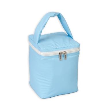 Imagem de Bolsa Térmica 4,5 Litros, Frasqueira Térmica Impermeável, Azul Bebê, Lancheira Térmica Compacta, Conserva Alimentos e Bebidas, Ideal para Trabalho, Academia e Uso Diário
