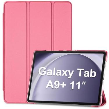 Imagem de ProCase Capa inteligente para Galaxy Tab A9 Plus/A9+ 5g 11 polegadas 2023 SM-X210 SM-X215 SM-X216 SM-X218, capa protetora traseira rígida com suporte fino para Galaxy Tab A9 Plus 2023 - Melonpink
