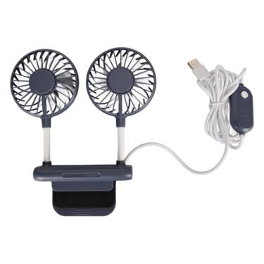 Imagem de Cryfokt Ventilador de Monitor Silencioso Com Clipe e Cabo USB de 3 Modos de Velocidade de 6,6 Pés para Uso Doméstico e Familiar No Escritório (Azul)