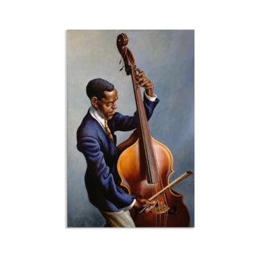 Imagem de Thomas Hart Benton Paintings Wall Art Retrato de um músico Reproduções de arte clássica Thomas Hart Benton Pôster em tela para sala de estar decoração de parede de casa 45x30 cm (45.7x30.5 cm) sem
