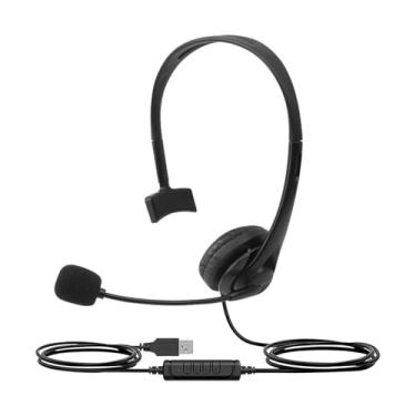 Imagem de BaotyJie Fone de ouvido USB com microfone, modelo único, profissional, confortável e, com fio, ideal para call centers e escritórios.