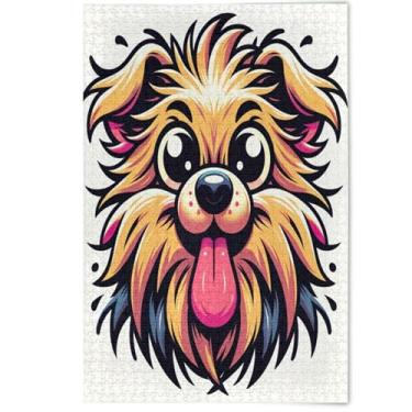 Imagem de Jigsaw Puzzle 500 Pieces Adults Animal Floral Artwork Watercolor Cute Dog Cool Creative Puzzles Fun Silly, 500 Pieces, 20.5" x 14.9"
