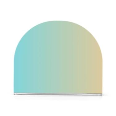 Imagem de Porta-guardanapos de acrílico gradiente amarelo azul, suporte de toalha de papel de mão em forma de U, porta-guardanapos pequeno