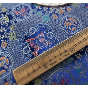 Imagem de JUANJUAN Tecido brocado por jarda, 75 cm para bricolage, artesanato, brilho luxuoso, vestido de casamento drapeado leve e nítido, fantasias, moda, SE (tamanho: 1 m/39,3 polegadas, cor: 20 - padrão de