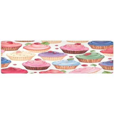 Imagem de Tapete com motivo de cupcake, almofada protetora de calor para mesa de jantar, tripé de mesa de cozinha
