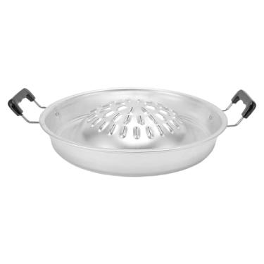 Imagem de Grelha tailandesa para churrasco, panela quente 2 em 1, antiaderente, aquecimento uniforme, grelha de alumínio, carvão para ambientes internos e externos, cozinhar, reuniões de (30 cm/11,81 pol. Cor