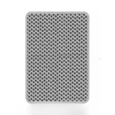 Imagem de Tapete Higiênico Coletor de Areia para Gatos em EVA Antissujo Lavável Dupla Camada(preto,G)