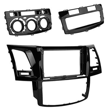 Imagem de Acouto Painel de Substituição de Painel de Rádio Estéreo de Carro 2-DIN e Fortuner - Moldura Preta, à Prova de Poeira, Fácil Instalação, Ajuste Perfeito, Acessório de Reforma