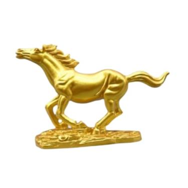 Imagem de KiBcsLic Estátua de cavalo moderna e elegante para Feng Shui, feita de resina, ideal para lareira, casa, escritório e entrada, a