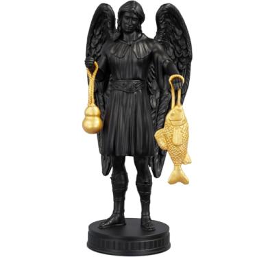 Imagem de Estátua São Rafael Arcanjo da Cura - Imagem Católica - Versão 3 (Cor Aurum Noctis)