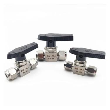 Imagem de Válvula de esfera dupla de aço inoxidável 304 316L 6 mm 8 mm 10 mm 1/20.3 cm 1/10.2 cm 3/20.3 cm painel hexagonal válvula de instrumento de fonte de ar (20 mm)