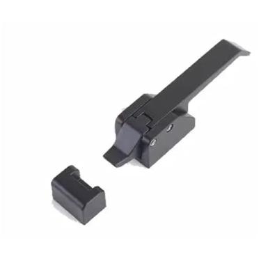 Imagem de DK615 Armários de porta de geladeira de forno puxadores de freezer fivela de ferrolho forte trava de armário industrial 1 peça (preto sem chave)