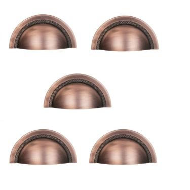 Imagem de Kit 5 Puxador Shell 48 Mm Zen Vecchio Cobre Zp4319.648