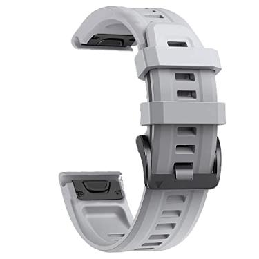 Imagem de VEVEL Pulseira de relógio de 20 mm para Garmin Fenix 6S 6SPro 5S 5SPlus Descent Mk2S D2 Delta Silicone Quick Release Watch Easy Fit Pulseira (Cor: P, Tamanho: Ajuste rápido 20 mm)