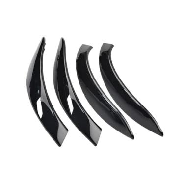 Imagem de 4 unidades da maçaneta do painel da porta interna e tampa de acabamento compatível com BMW Série 3 F30 F31 2013 2014 2015 2016 2017 / GT F34 2014 2015-2017/4 Série 4 dr F36 2015 2016 2017(Piano Black)