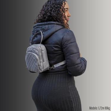 Imagem de Bolsa Mochila Feminina Pequena Transversal Mão Vários bolsos Resistent