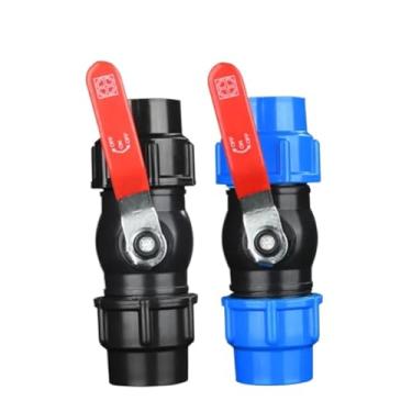 Imagem de AHGDDA 20/25/32/40/50 mm tubo PE torneira divisor de água plástico conector de válvula de esfera rápida jardim agricultura irrigação acessórios para tubos de água (azul, 40 mm)