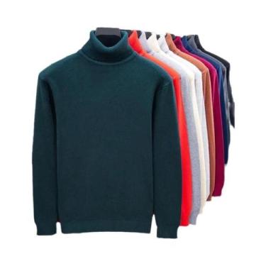 Imagem de Suéter Masculino De Gola Alta Slim Fit Em Tricô De Alta Qualidade, Ant