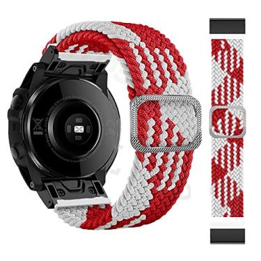 Imagem de BCMCBV Pulseira de relógio inteligente de 26 mm com laço de nylon para Garmin Fenix 6X 6 Pro 5X 5 Fenix 7X 7 Epix MK2 Pulseira de relógio Quick Easyfit Correa (O,26 mm)