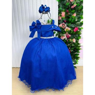 Imagem de Vestido Banana Club Longo Doce Elegancia Azul Royal, Azul royal, 12