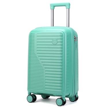 Imagem de Mala de Bordo Dermond PRO | Super Resistente, Cadeado Embutido e Rodas Silenciosas Removíveis (Verde Menta)