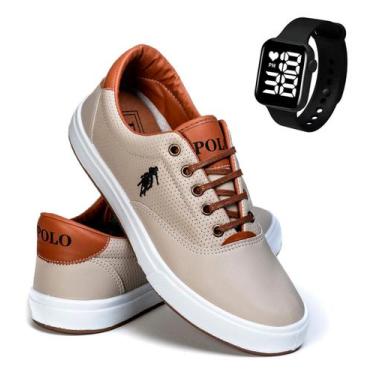 Imagem de Kit tênis masculino lançamento polo open confortavel casual elegante r