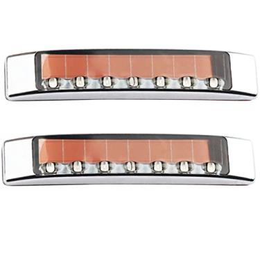 Imagem de Lâmpada LED solar automática luz piscante luz de aviso de carro borda da porta tira de arranhões lâmpada decorativa adesivo decalque acessório