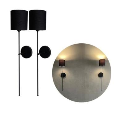 Imagem de Kit 2 Arandelas luminária de Parede Vintage de Alumínio com Cúpula  de