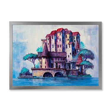Imagem de DesignQ Arranha-céus por The Bridge In Ancient City Arte de parede emoldurada tradicional