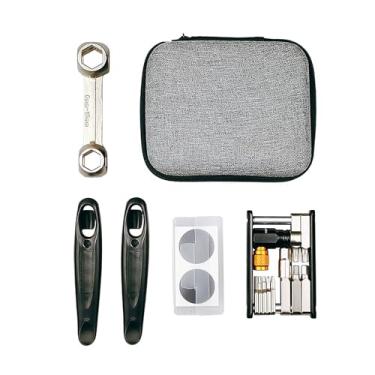 Imagem de Conjunto de kit de ferramentas de reparo de bicicletas Ainoli Ferramentas multifuncionais portáteis para manutenção básica e de mountain bike Reparação de pneus Ajuste de raio (BT079W)