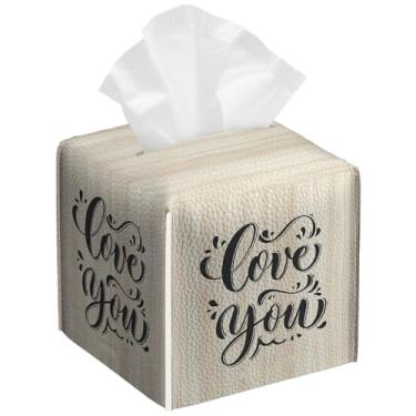 Imagem de Pacote com 2 capas para caixa de lenços de papel facial à prova d'água para banheiro, cozinha, casa, escritório, carro