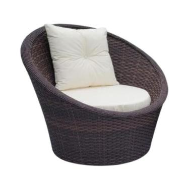 Imagem de Poltrona Bola Redonda Fibra Sintética Alumínio - Varanda Móveis