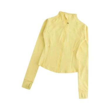 Imagem de Jaqueta De Fitness Feminina Slim-Fit Com Gola Alta E Zíper Completo, R