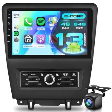 Imagem de Qualcomm Estéreo automotivo de 8 núcleos 4G + 64G para Ford Mustang 2010-2014 com 5G WIFI/10,1 polegadas 1280P QLED Touchscreen, rádio veicular Android sem fio Carplay Android Auto BT5.1/DSP/Hi-Res