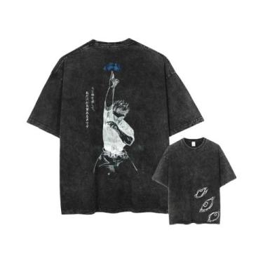 Imagem de Camiseta Masculina Oversized De Anime Jujutsu Kaisen Verão Y2K Vintage