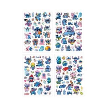 Imagem de Adesivos De Desenho Animado Disney Lilo & Stitch, 4 Folhas, Decoração 