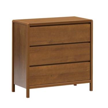Imagem de Cômoda para Quarto 3 Gavetas Madeira Maciça Modena - Weihermann