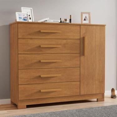 Imagem de Cômoda com Sapateira 5 Gavetas e 1 Porta Pietra - JCM Móveis