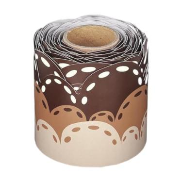 Imagem de Bothyi Borda marrom para quadro de avisos, decoração para lousa de sala de aula, adesivos recortados de 10 m para janela, pôster ou parede de escritório.